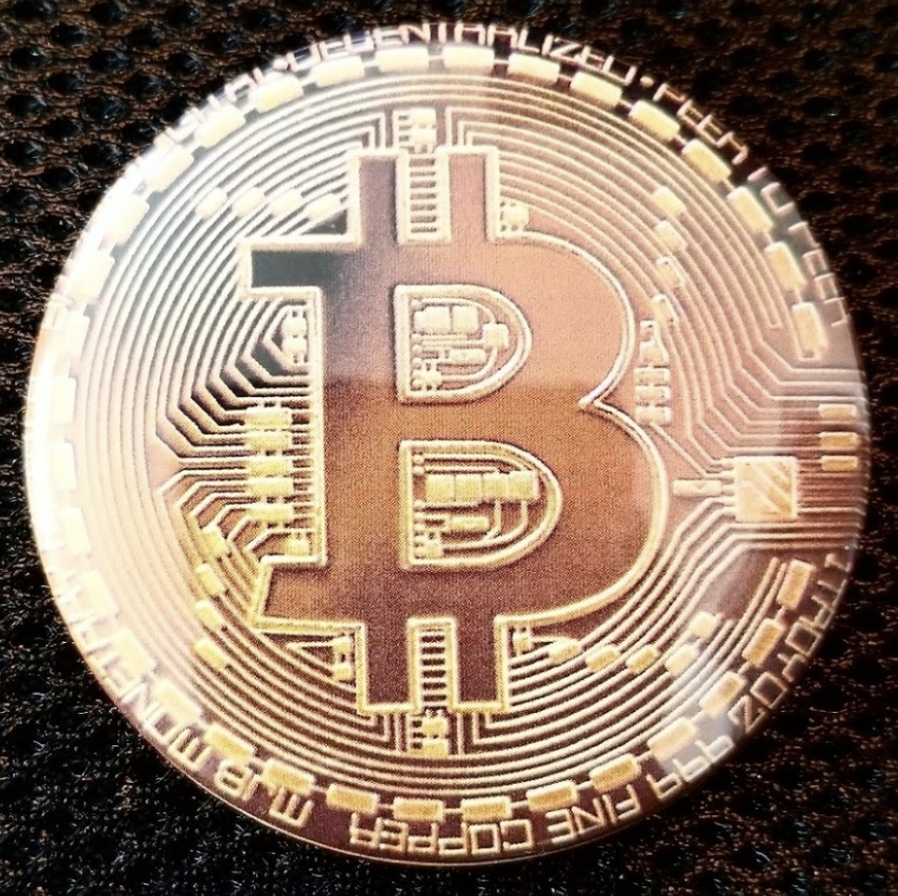 2.25 inch Bitcoin button badge pin